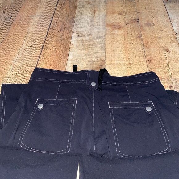 Lucy activewear Collection Wide Leg Cropped Pants Black Women's S - Picture 4 of 11